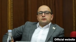 Armenia - Opposition deputy Hayk Mamijanian attends a parliament session, September 13, 2021.