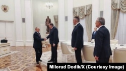 Vladimir Putin i Milorad Dodik na susretu u Moskvi, 29. septembra 2026.