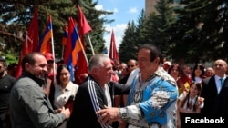 Armenia - Prosperous Armenia Party leader Gagik Tsarukian campaigns in Kotayk province, May 11, 2026.
