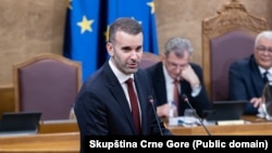 Premijer Crne Gore Milojko Spajić u Skupštini, Podgorica, oktobar 2025.