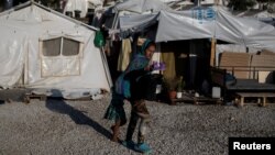 Një kamp i migrantëve në Greqi.
