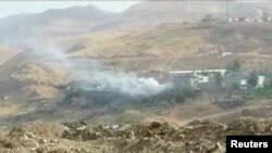 Türkiýäniň Jizre şäherçesindäki ýörite polisiýa güýçleriniň merkezi binasynyň ýerleşýän ýeri. 26-njy awgust, 2016 ý.