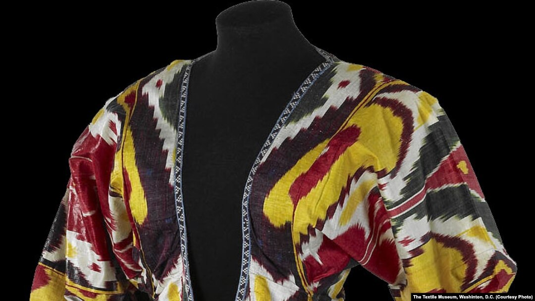 One of the many rare ikat robes now being exhibited at The Textile Museum in Washington, D.C.