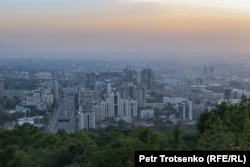 Алматы қаласының орталық бөлігі. 13 маусым 2021 жыл.
