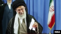 Iran's Supreme Leader Ayatollah Ali Khamenei urged a big turnout in elections on February 26.