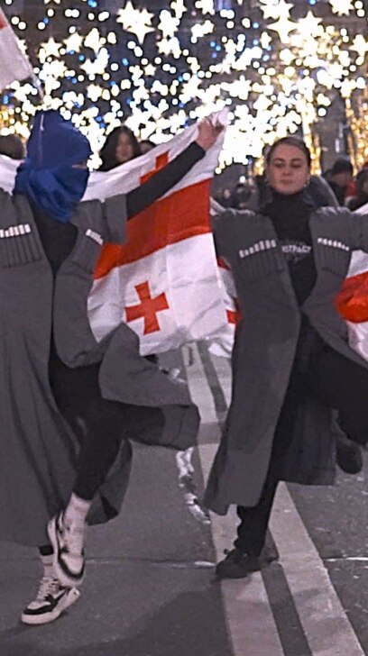 Anti-Government Protesters Dance Through Tbilisi