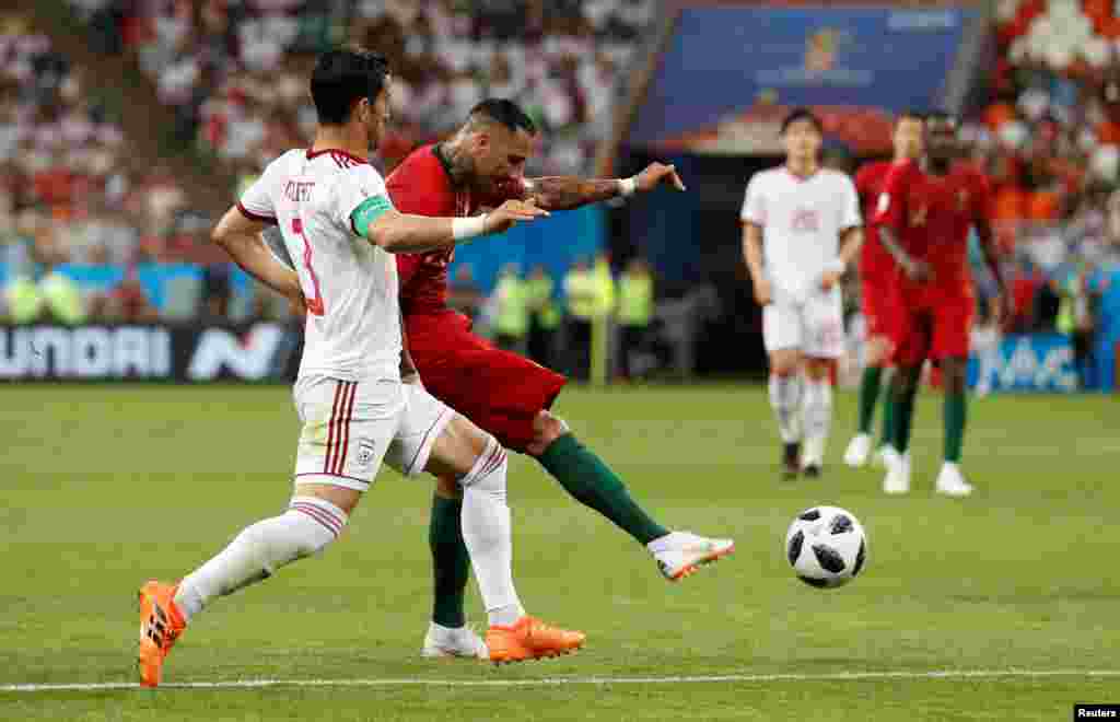 Soccer Football - World Cup - Group B - Iran vs Portugal - Mordovia Arena, Saransk, Russia - June 25, 2018 Portugal's Ricardo Quaresma scores their first goal REUTERS/Matthew Childs