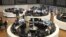 Brokers work at the stock exchange market in Frankfurt, Germany, on March 12, 2020. Deutsche Boerse is headquartered in Frankfurt where is a player at the stock exchange.