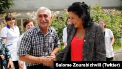 Саломе Зурабишвили в Кахетии (архив)