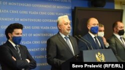 Potpredsjednik Vlade Dritan Abazović i premijer Zdravko Krivokapić u Podgorici, 18 decembar 2020.