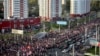 Tens of thousands participated in an opposition rally in Minsk on October 4.