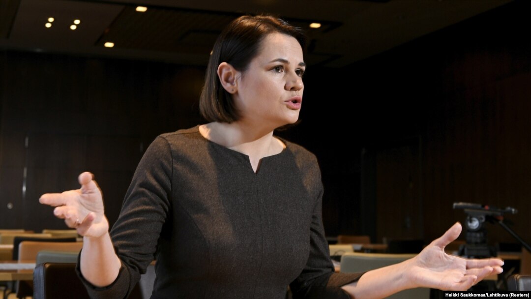 Svetlana Tihanovskaja u nedavnoj poseti Finskoj, 1. mart 2021. 