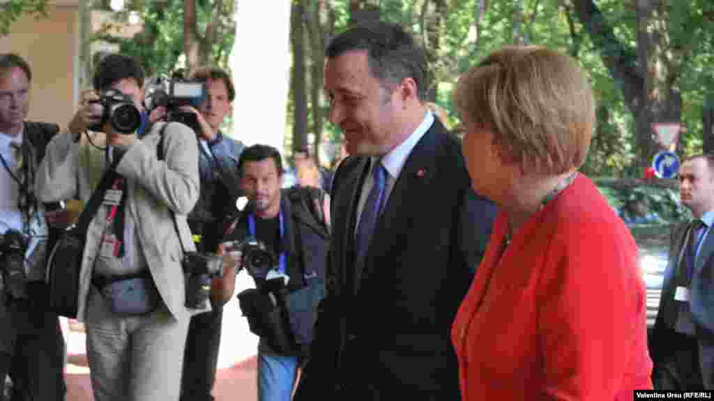 Moldova, Germany, chancellor Amgela Merkel meets Moldovan PM Vlad Filat in Chisinau 