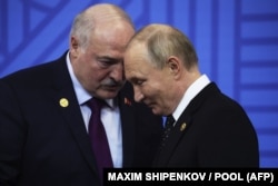 Очільники Білорусі і Росії: Олександр Лукашенко і Володимир Путін
