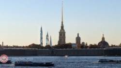 Визуализация: вид на Петропавловскую крепость в случае, если в Лахте будут построены еще две башни "Газпрома"