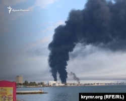 Пожар на нефтебазе в Феодосии, 7 октября 2024 года