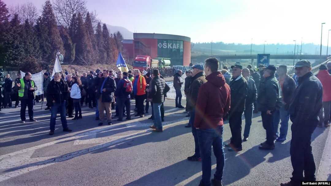 Protest radnika Željezare Zenica