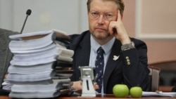 Председатель "Яблока" Николай Рыбаков в суде, 17 августа 2026