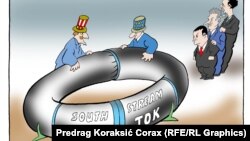 Caricatură de Predrag Koraksic Corax.