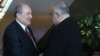 Armenia - Opposition leader Raffi Hovannisian (R) congratulates the new Armenian President Armen Sarkissian after an inauguration ceremony in Yerevan, 9 April 2018.