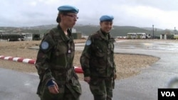 Lebanon - UN peacekeepers patrol Lebanon's border with Israel.