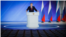 Коллаж: Владимир Путин перед пустым залом