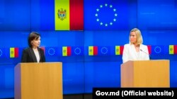 Federica Mogherini la întîlnirea de la Bruxelles cu Maia Sandu, 30 septembrie 2019