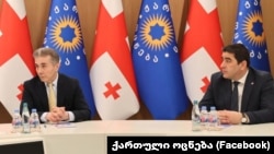 „ქართული ოცნების“ ლიდერები ბიძინა ივანიშვილი და შალვა პაპუაშვილი