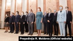 La depunerea jurământului de către guvernul Gavrilița, la președinție, pe 6 august 2021 