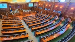Salla e zbrazët e seancave në Kuvendin e Kosovës, më 9 shtator 2026.