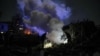 Firefighters work at the site of a Russian missile strike, in the town of Kramatorsk, Donetsk region, Ukraine, on February 9.