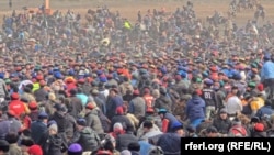 Өзгөндө өткөн аламан улак маалында тартылган сүрөт. 8-февраль, 2026-жыл.