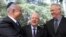 (L-R) Israeli Prime Minister Benjamin Netanyahu, Israeli President Reuven Rivlin and Benny Gantz, former Israeli Army Chief of Staff and chairman of the Blue and White Israeli centrist political alliance. FILE PHOTO