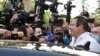 Armenia -- Gagik Tsarukian, the leader of the country's largest opposition party, speaks with the media outside a courthouse, Yerevan, June 18, 2020.