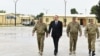 Azerbaijan - President Ilham Aliyev visits a military base in the Terter district.