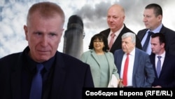 Колаж с Христо Ковачки (вляво), премиера Росен Желязков, главния прокурор Борислав Сарафов, както и министрите: на финансите Теменужка Петкова, на околната среда Манол Генов и на енергетиката Жечо Станков.
