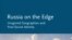 Обложка книги Эдит Клюс "Russia on the Edge" ("Россия на периферии?") 