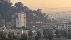 دود ناشی از حمله هوایی به غرب تهران