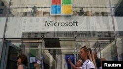 "Microsoft" компаниясынын Нью-Йорктогу дүкөнү. 21-август, 2018-жыл.