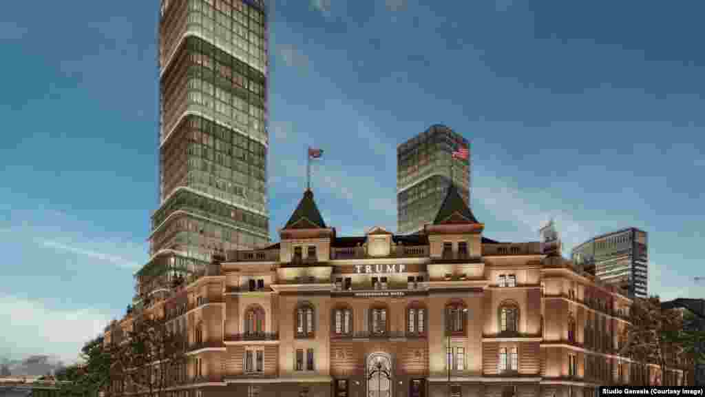 2024-ben Jared Kushner, Donald Trump veje, vállalatán, az Affinity Partnersen keresztül bejelentette, hogy a romos vezérkari épület helyén egy nagy komplexumot kívánnak létesíteni: a projekt magában foglal egy luxusszállodát, lakóépületeket, valamint egy múzeumot és emlékművet a NATO bombázások áldozatainak tiszteletére. A képen a jövőbeli Trump Tower Belgrade látványterve