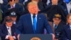 File photo: U.S. President Donald Trump addresses veterans, Colleville-sur-Mer, 06Jun2019 