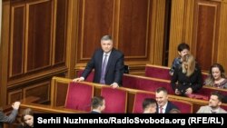 Арсен Аваков, міністр внутрішніх справ України, під час засідання Верховної Ради