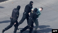 Tens of thousands of people have been detained in Belarus since August 2020, and human rights activists say more than 800 people are now in jail as political prisoners. (file photo)