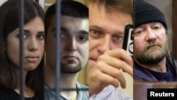 Pussy Riot's Nadezhda Tolokonnikova, Bolotnaya defendant Stepan Zimin, opposition leader Aleksei Navalny and Greenpeace activist Paul Ruzycki