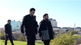 Глава Чечни Рамзан Кадыров вместе с мэром Грозного Шах-Магомедом Кадыровым инспектирует строящиеся объекты. Архивное фото