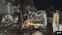 На місці вечірніх вибухів у Кветті, 10 січня 2013 року