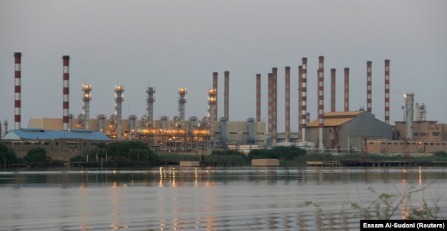 The Abadan oil refinery in southwestern Iran