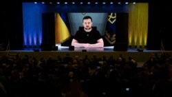 Președintele ucrainean, Volodimir Zelenski vorbește participanților la conferința despre reconstrucția Ucrainei (URC2022), de la Lugano, Elveția - 4 iulie 2022 