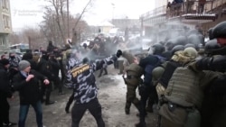 Right-Wing Factions Clash With Police In Kyiv