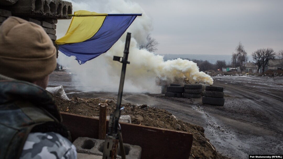 Украинские позиции в рйоне Дебальцева